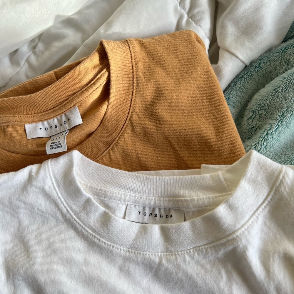 Topshop Boxy Rolled Tee Set NWOT